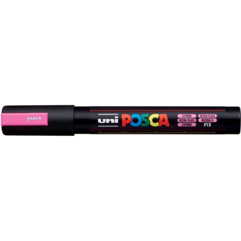 Marcatore a tempera Posca Uni-Ball punta tonda 1,8-2,5 mm rosa fluo PC5M ROSA FLUO