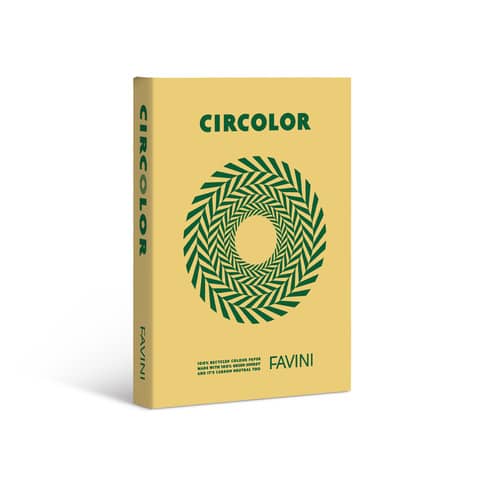 Carta colorata Favini Circolor 100% riciclata 160 g/m² A4 - risma da 250 fogli giallo zafferano - A74B324
