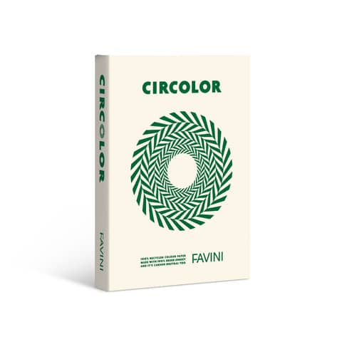 Carta colorata Favini Circolor 100% riciclata 160 g/m² A4 - risma da 250 fogli avorio gelsomino - A74Q324