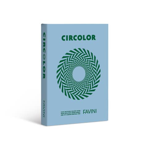 Carta colorata Favini Circolor 100% riciclata 160 g/m² A4 - risma da 250 fogli azzurro iris - A74G324