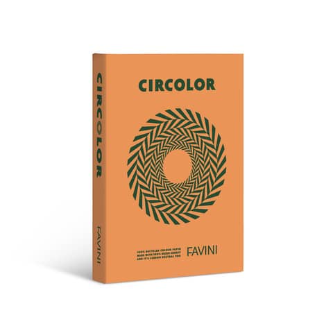 Carta colorata Favini Circolor 100% riciclata 160 g/m² A4 - risma da 250 fogli arancio zucca - A74E324