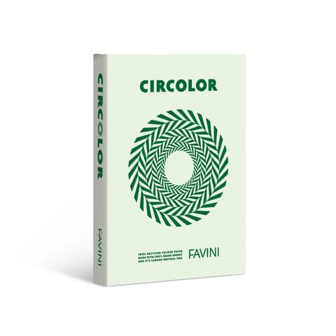 Carta colorata Favini Circolor 100% riciclata 160 g/m² A4 - risma da 250 fogli verde menta - A74P324
