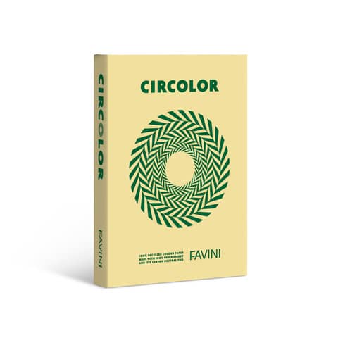 Carta colorata Favini Circolor 100% riciclata 160 g/m² A4 - risma da 250 fogli giallo camomilla - A742324