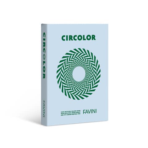 Carta colorata Favini Circolor 100% riciclata 160 g/m² A4 - risma da 250 fogli celeste hibiscus - A74T324
