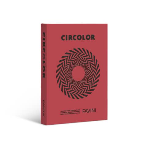 Carta colorata Favini Circolor 100% riciclata 160 g/m² A4 - risma da 250 fogli rosso tulipano - A74C324
