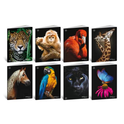 Maxi quaderni Blasetti Animali formato A4  carta 100 g conf. 10 pezzi rigatura 4 mm con margine - 8629