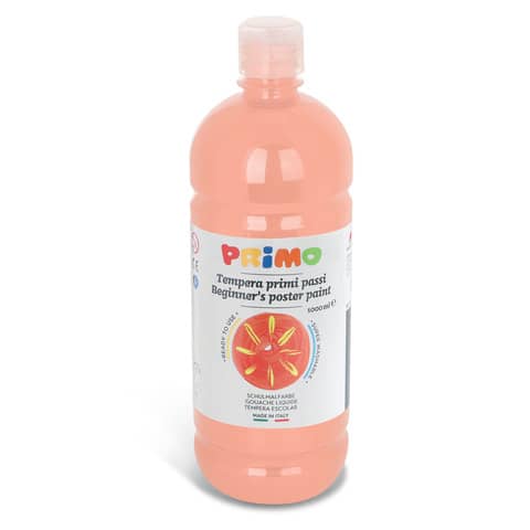Tempera brillante in bottiglia in PET Primo Primi Passi 1000 ml rosa carne 204BR1000331