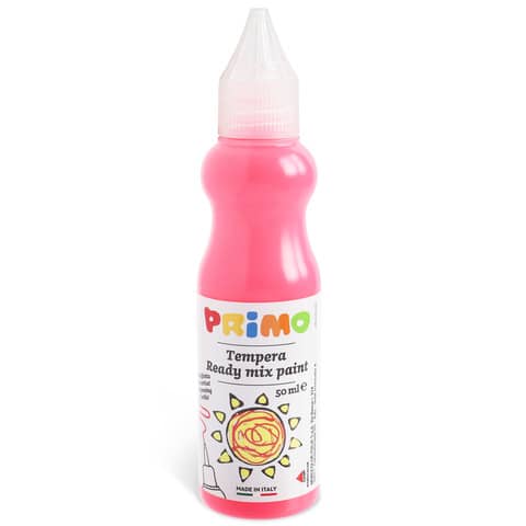 Tempera brillante Primo in bottiglia con becuccio 50 ml rosa fluo 2001BRF50370