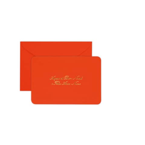 Cartoncino auguri di Natale Rex-Sadoch formato 15,5x10,5 cm - rosso/camoscio 2102RC