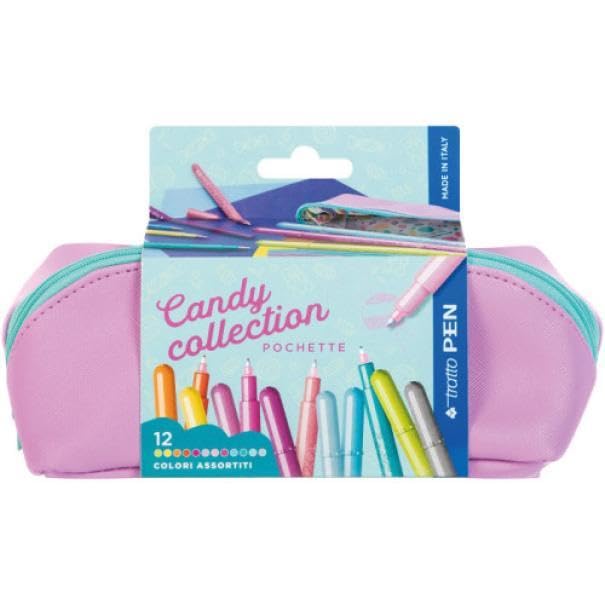 Tratto Pen Candy Pochette, design elegante e versatile per portare sempre con sé la propria stilografica in una pelle morbida e resistente. 8000825057083 | initpc.it