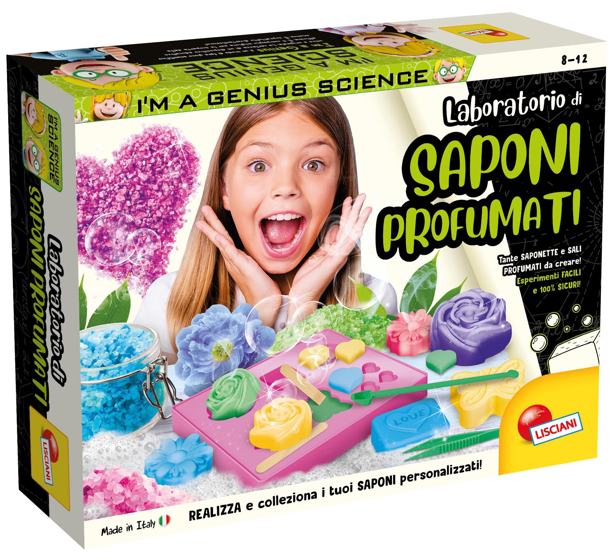 Gioco in scatola Lisciani I'm a Genius Laboratorio dei Saponi Profumati, prodotto per bambini, divertente e educativo. 8008324066896 | initpc.it