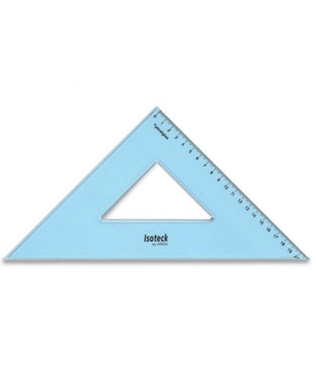 Squadra in plexiglass Arda, misura cm.31-45, millimetrata professionale con graduazione incisa indelebile, protetta da una busta riutilizzabile per evitare graffi e danni. 8003438730329 | initpc.it