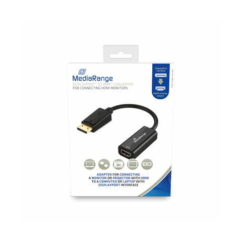 Convertitore da DisplayPort™ a HDMI™ ad alta velocità Media-Range 10 Gbit/s L.15 cm nero - MRCS175