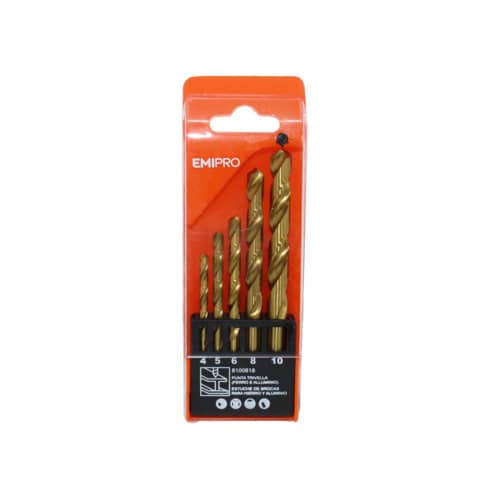 Kit punte per trapano ferro alluminio 5 pezzi emi 8100818 8052533108182