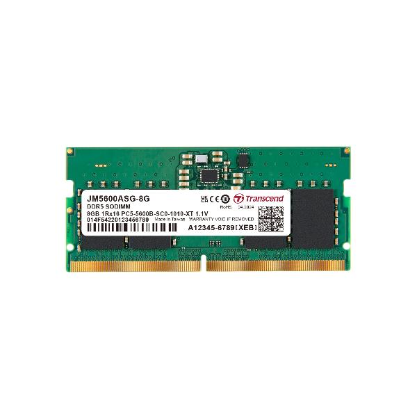 Memoria ram transcend jetram ddr5 da 8gb velocita` 5600mt/s 1rx16 0760557866978