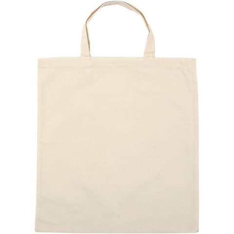 Shopping bag in cotone naturale chiaro 38x42 cm per decorazione 5707167166321