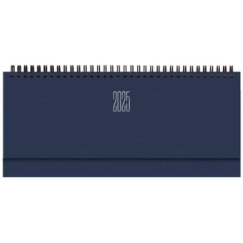 Agenda settimanale 2025 blu grande 28x12 cm con spirale morbida 8051270081147