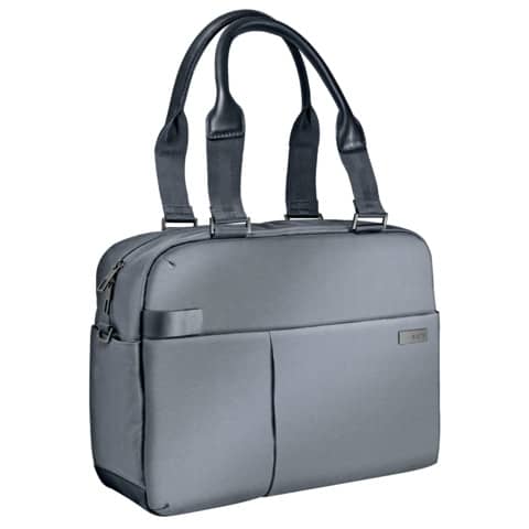 Borsa portacomputer in pelle argenta di alta qualità Leitz, completo con protezione e accessori per un computer 13.3 pollici 4002432116805 | initpc.it