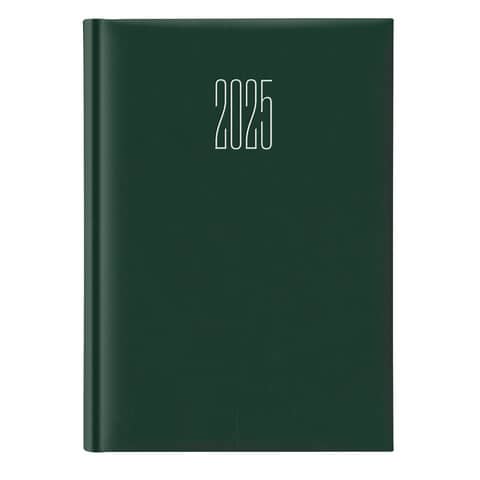 Agenda 2025 castelli giornaliera verde gommata con dimensioni 14x20 cm 8051270082359