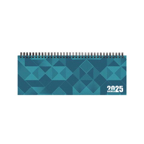 Agenda settimanale a spirale in carta azzurra 28x12 cm 8051270081277
