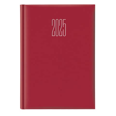 Agenda 2025 castelli rosso giornaliera gommato s/d abbinati 14x20 cm 8051270082342