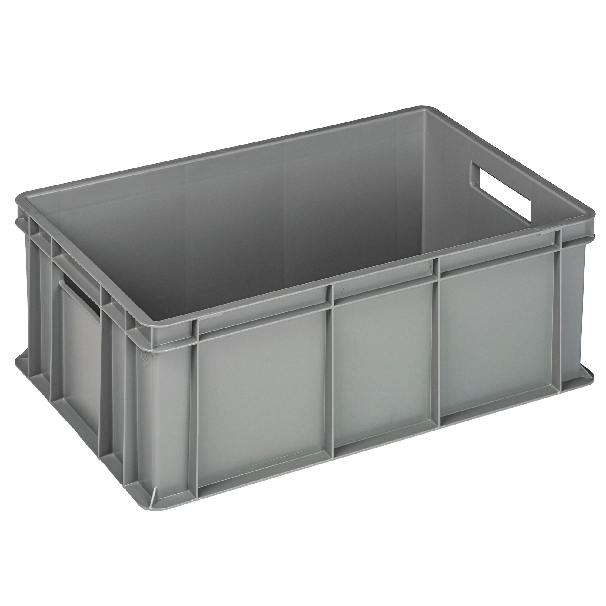 Cassa industriale europa in plastica riciclata grigia 60x40x22 cm 8004331442210