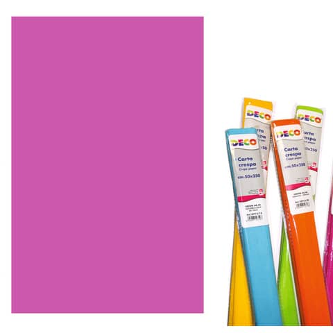 Carta crespa speciale scuola 50x250cm violetto 8004957114676