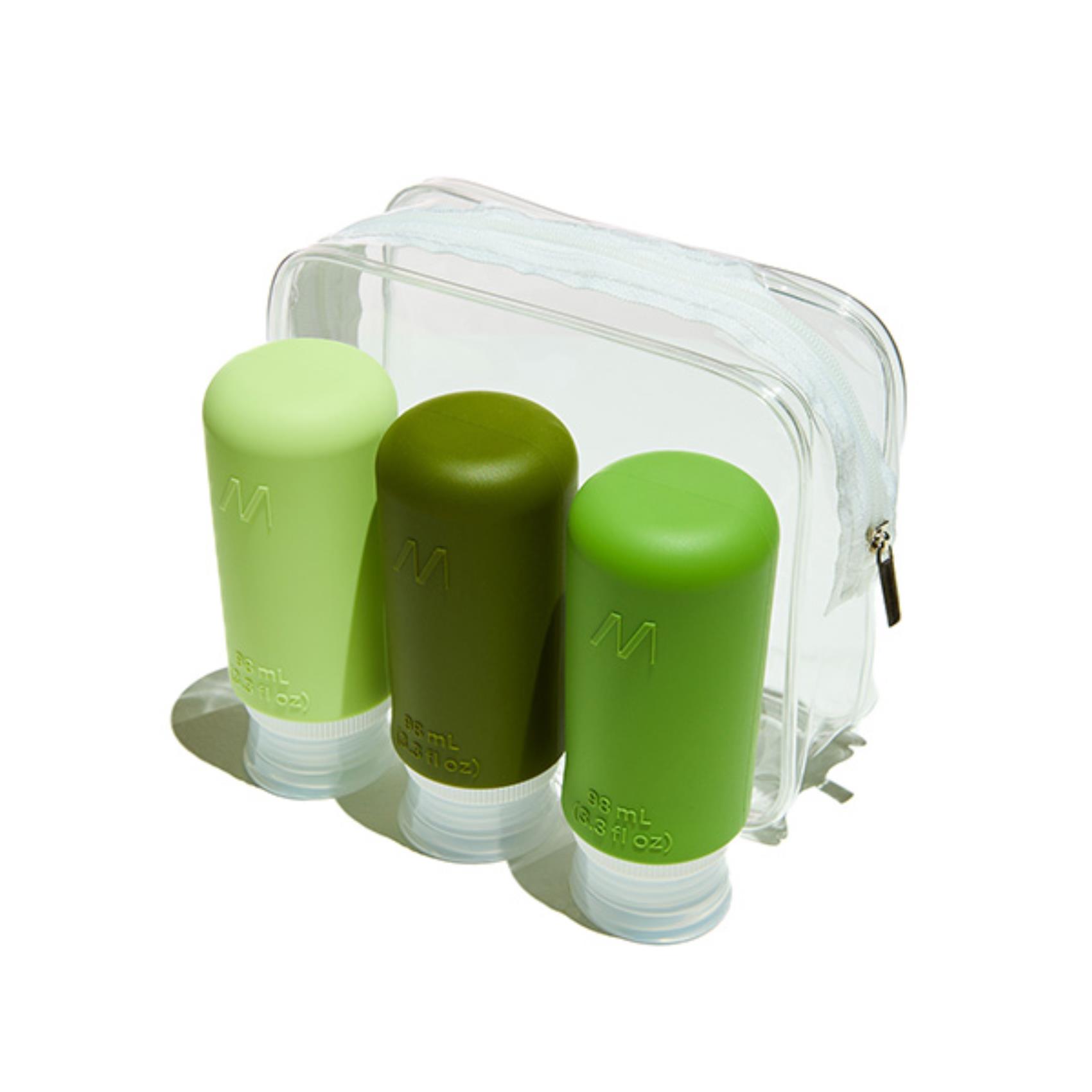 Set di 3 flaconcini da viaggio muitomas da 98 ml in silicone morbido 8021735210108
