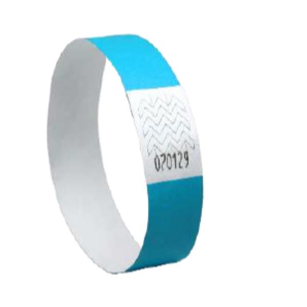 Braccialetti tyvek blu fluo identificativi resistenti acqua 5014702149542