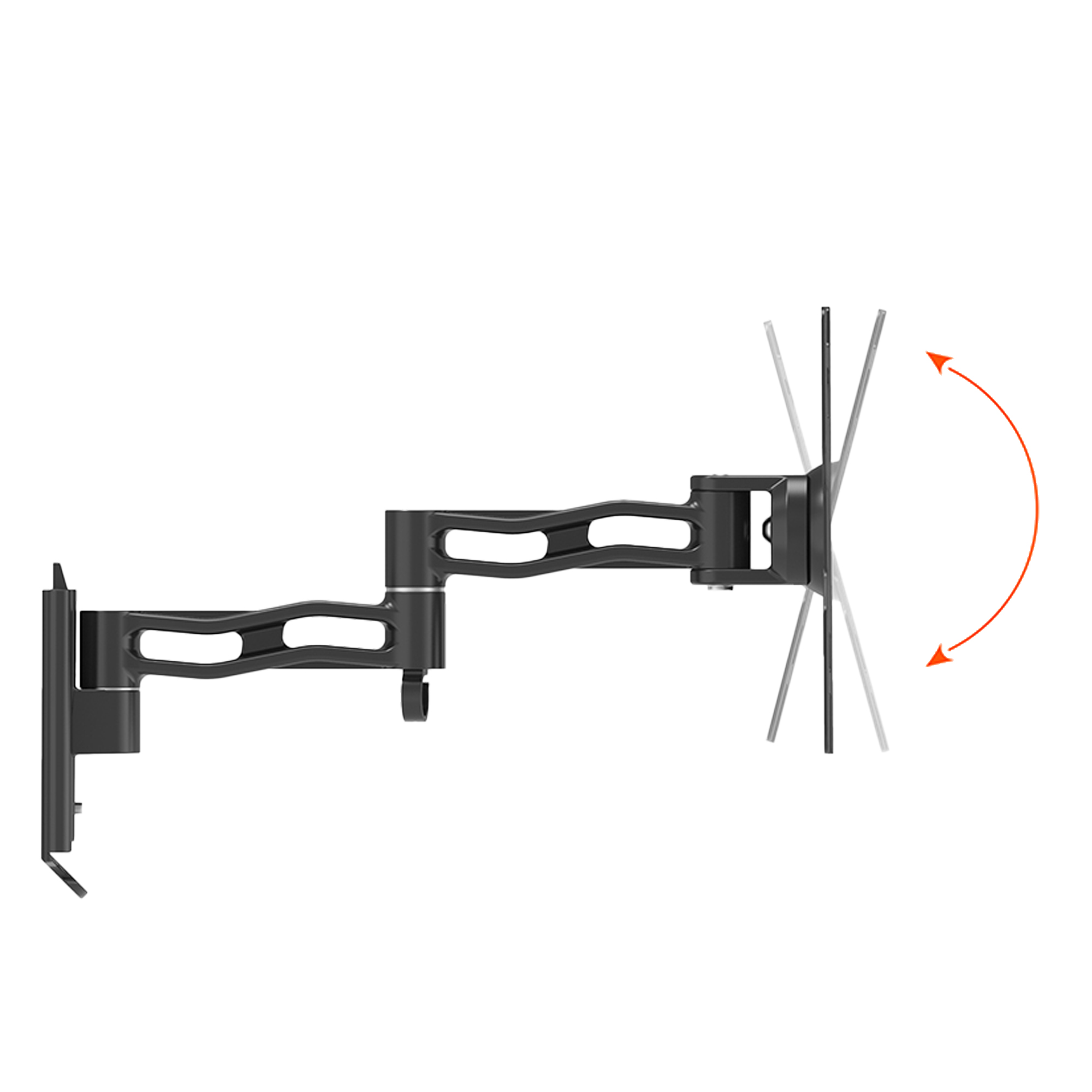 Supporto tv da muro per schermo 17-42 pollici nero irradio 8006012372694