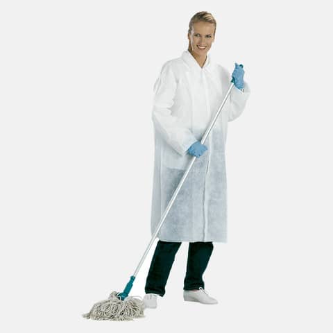 Camice monouso per igiene personale, realizzato in PPL (poliestere) con chiusura in velcro, taglia L. Confezione da 10 pezzi di questo prodotto Icoguanti. 8005830009621 | initpc.it