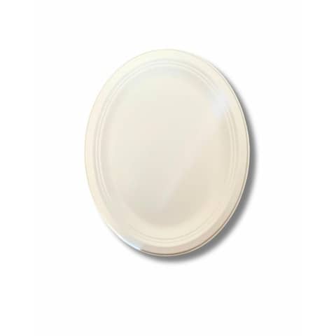 Piatto ovale biodegradabile ferrari bio in bagassa sbiancata 317 mm 8055112009610
