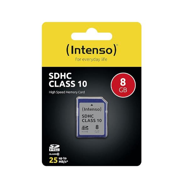Scheda sd class 10 da 8gb per fotocamera digitale compatta 4034303016051