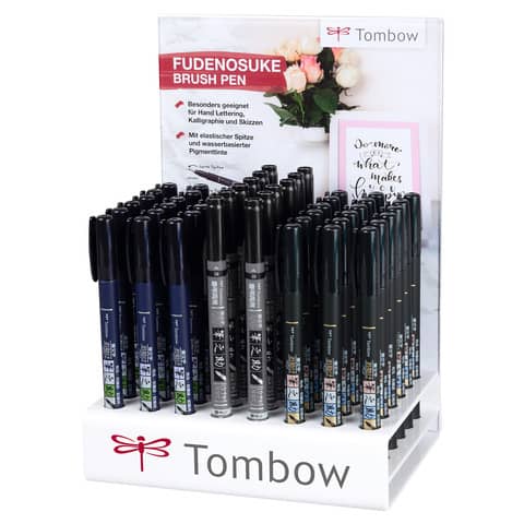 Marker calligrafico fudenosuke nero da 48 pezzi esposto 4003198111189