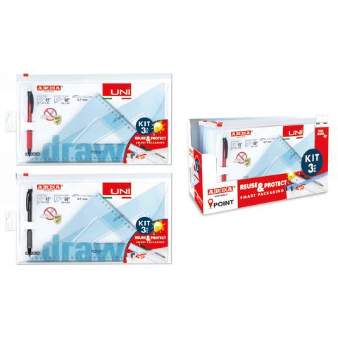 Squadre angolari 45 e 60 gradi con portamine da 0,7 mm 8003438033635