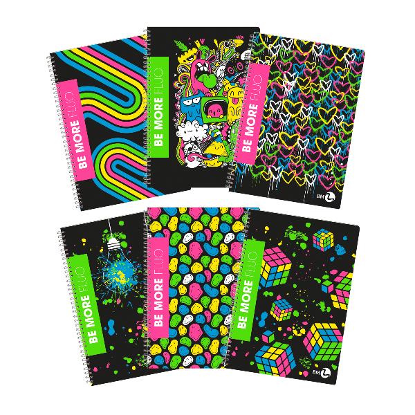 Quaderno spiralato fluo a4 da 80 grammi con riga singola 8008234234170