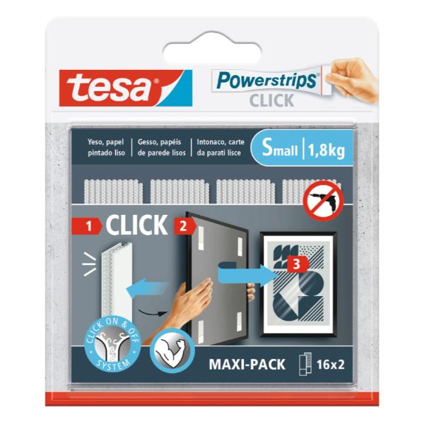 Nastri adesivi powerstrips click s 4x2 per quadri 4063565408410