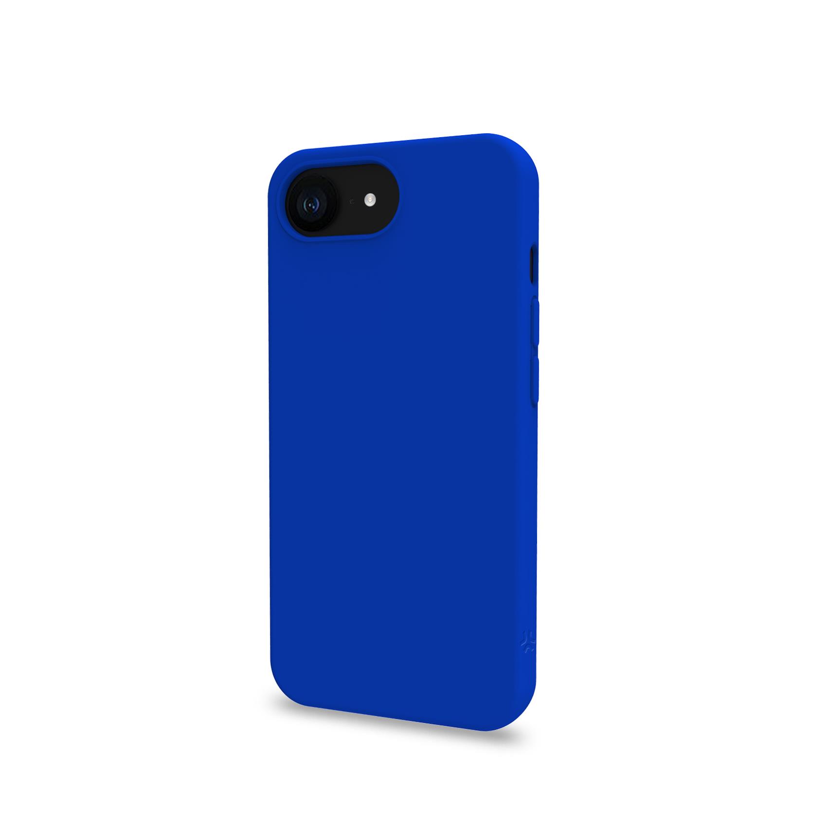 Custodia cromo per iphone 16e in blu con rivestimento in silicone 8021735219132