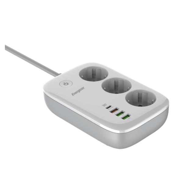 Multipresa con 3 prese schuko e 4 porte usb per ricarica rapida 4713309812927