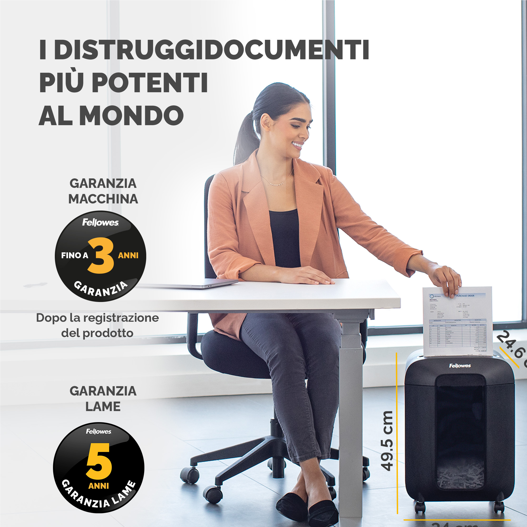 Distruggidocumenti fellowes lx85 nero per ufficio piccolo 50043859764803