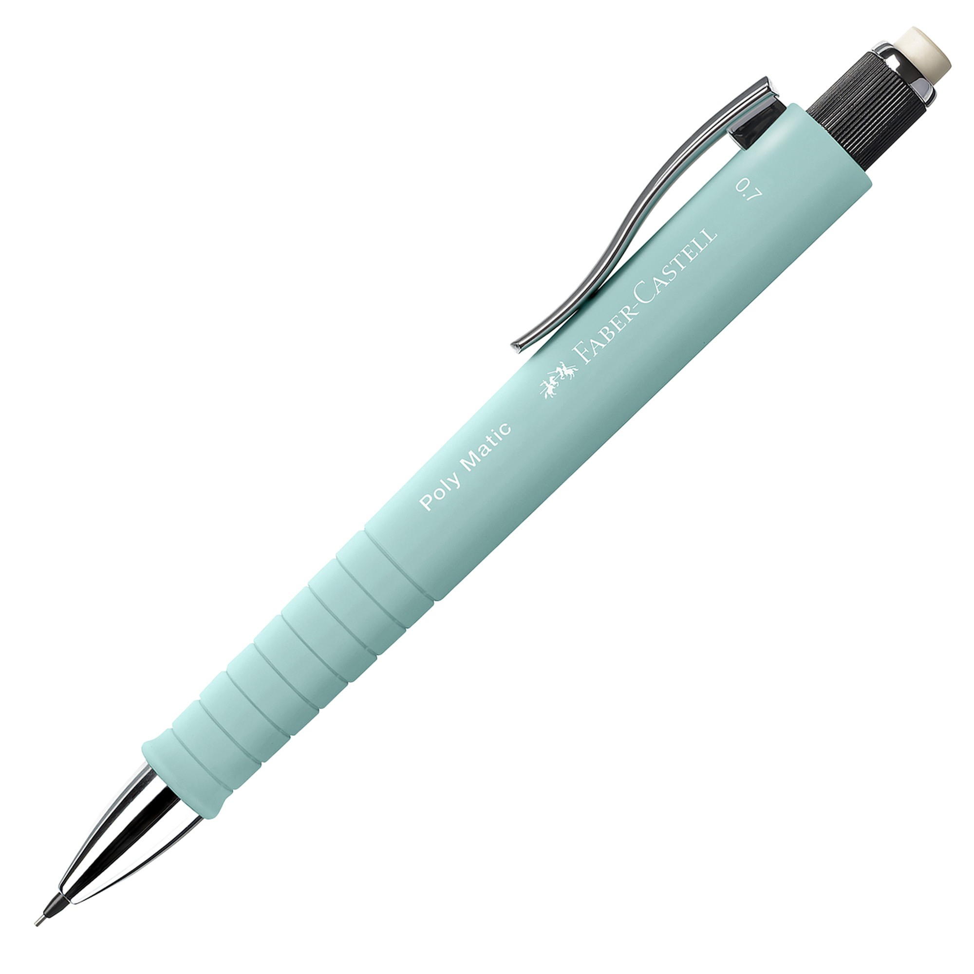 Portamine poly matic faber-castell 0,7 mm blu con gomma grande 4005401333050