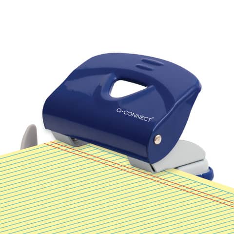 Perforatore a due fori q-connect blu, 20 fogli, guida a4/a5/a6 5705831142183