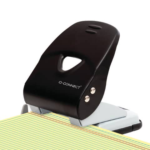 Perforatore a due fori q-connect nero 40 fogli kf14221 5705831142213