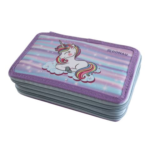 Astuccio 3 zip donau unicorno 20x13x6 cm 9004546556084