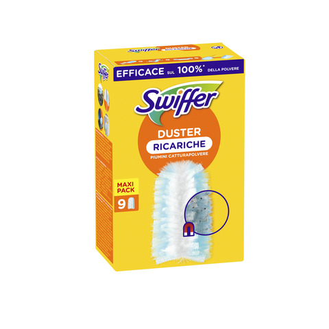 Ricarica swiffer duster piumini cattura polvere azzurri 9pz 8700216676793
