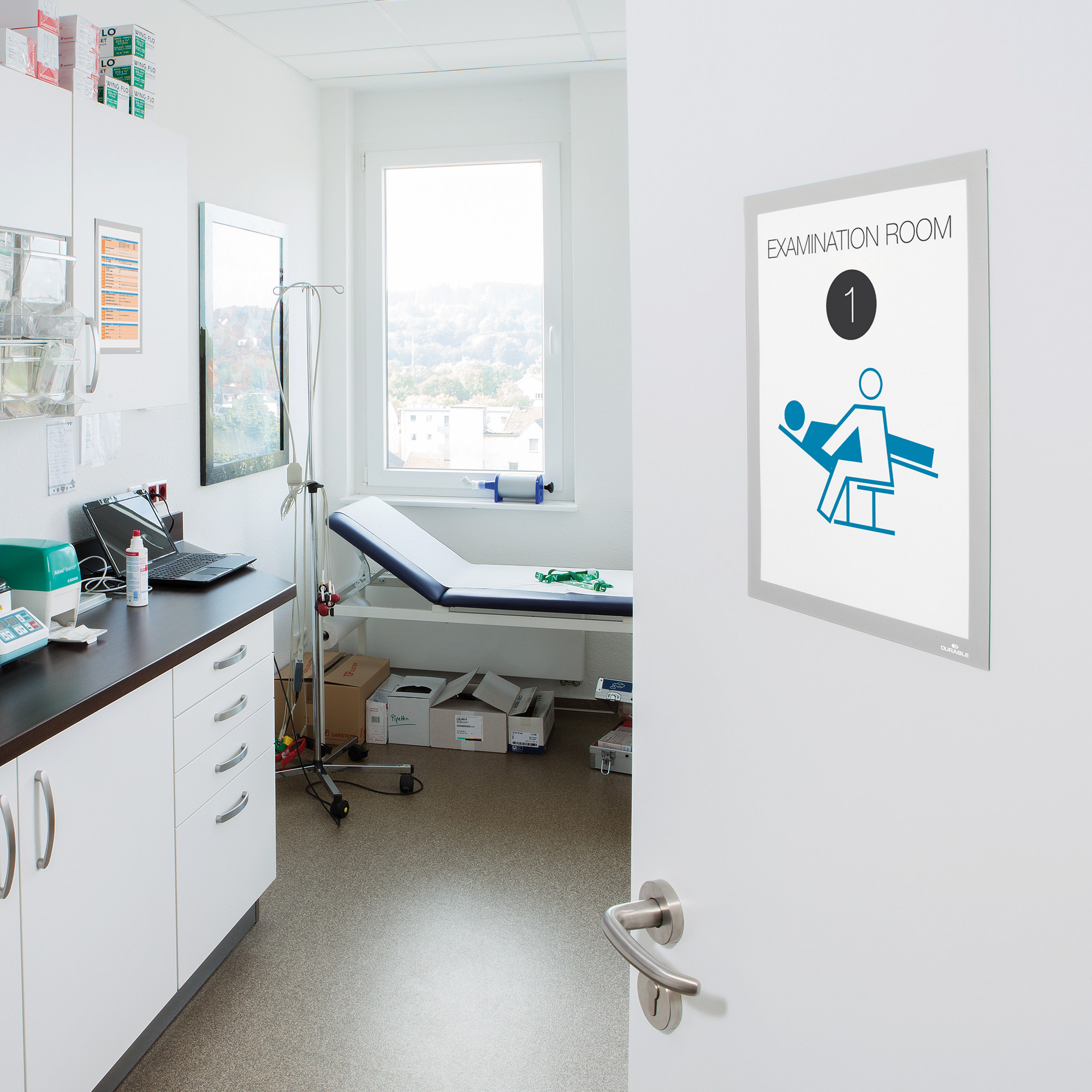 Cornice magnetica duraframe bianca a4 21x29,7 cm per vetro 74531cnf01