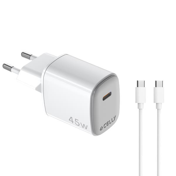 Caricabatterie da muro 45w con usb-c e cavo da 2 metri incluso 8021735221395