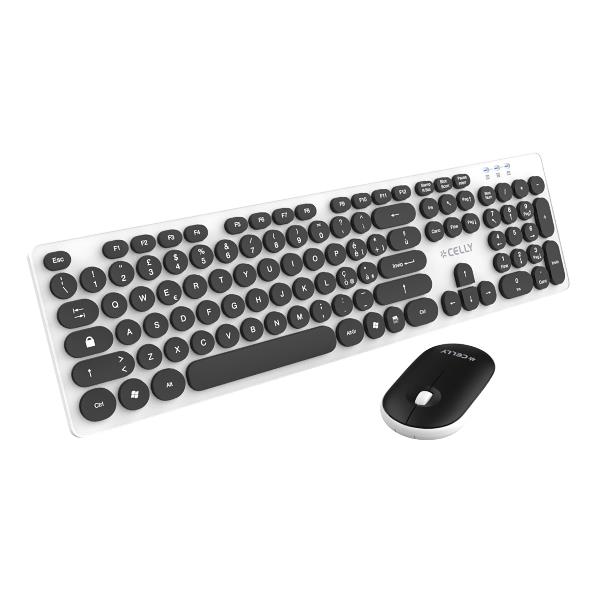 Tastiera wireless completa con mouse nero compreso, layout italiano 8021735216414