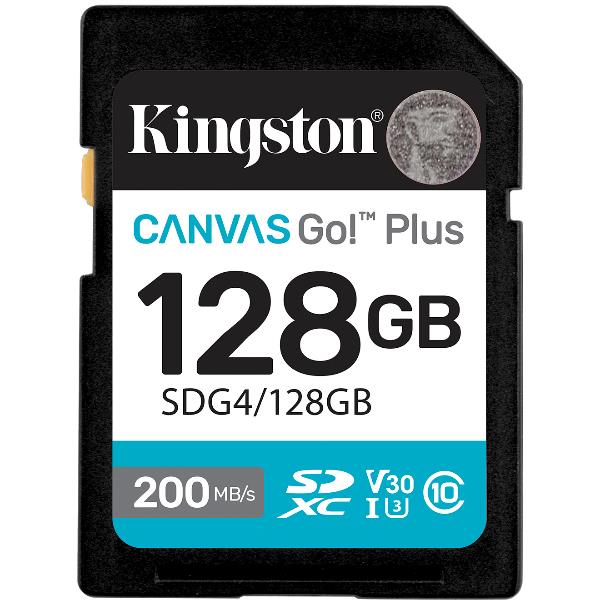 Scheda sd canvas go plus da 128gb di kingston per dslr e video 4k 0740617347708