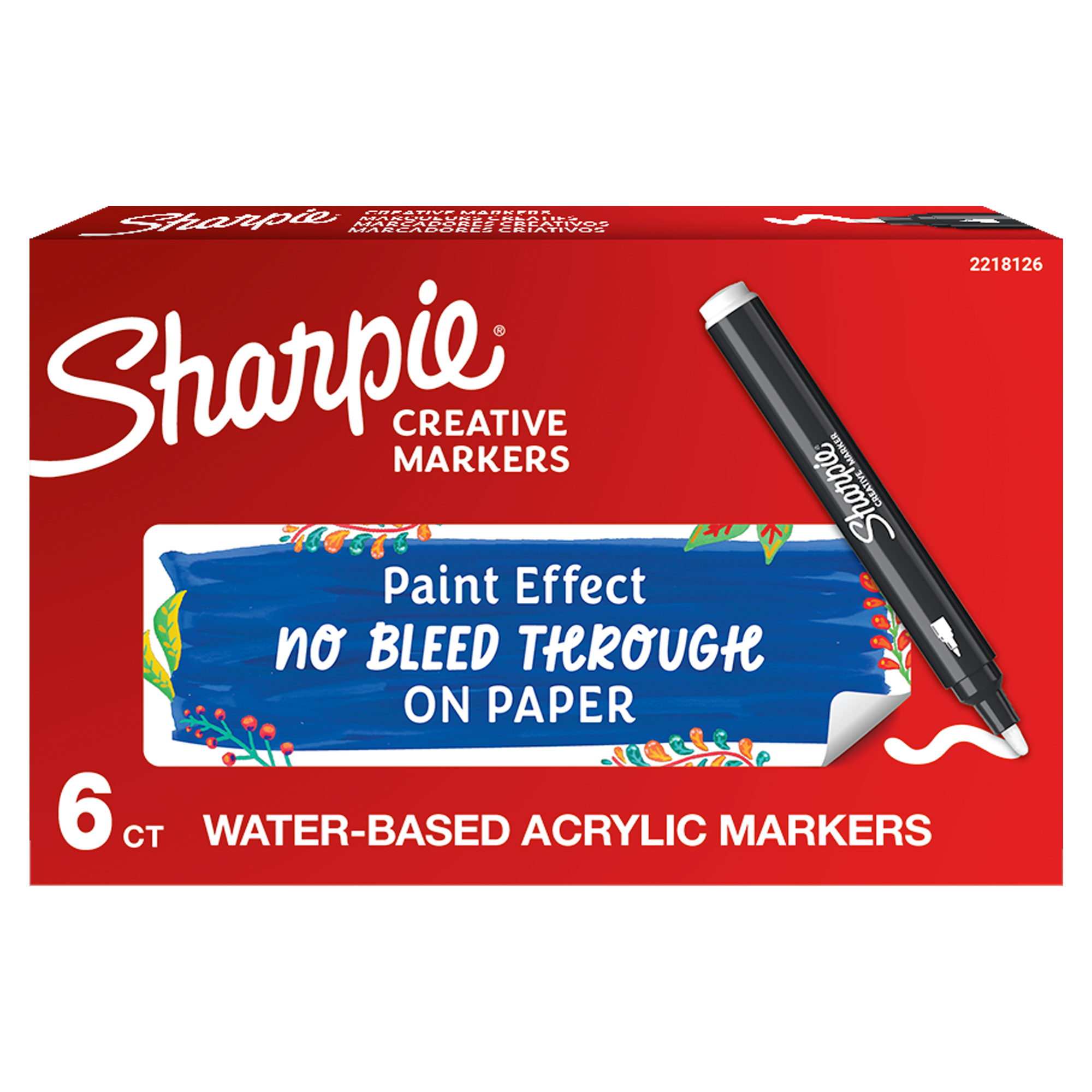 Marcatore acrilico bianco punta tonda sharpie 3026982181268